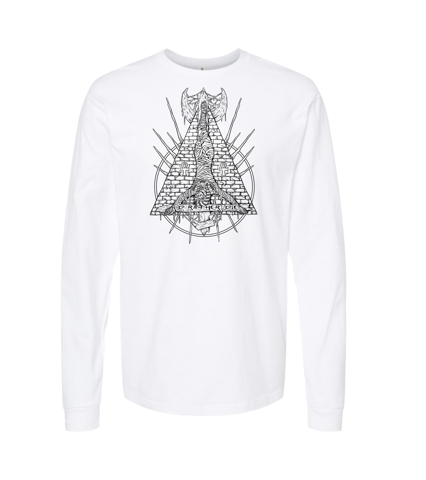 James Davis McAllister - ID RATHER DIE - White Long Sleeve T