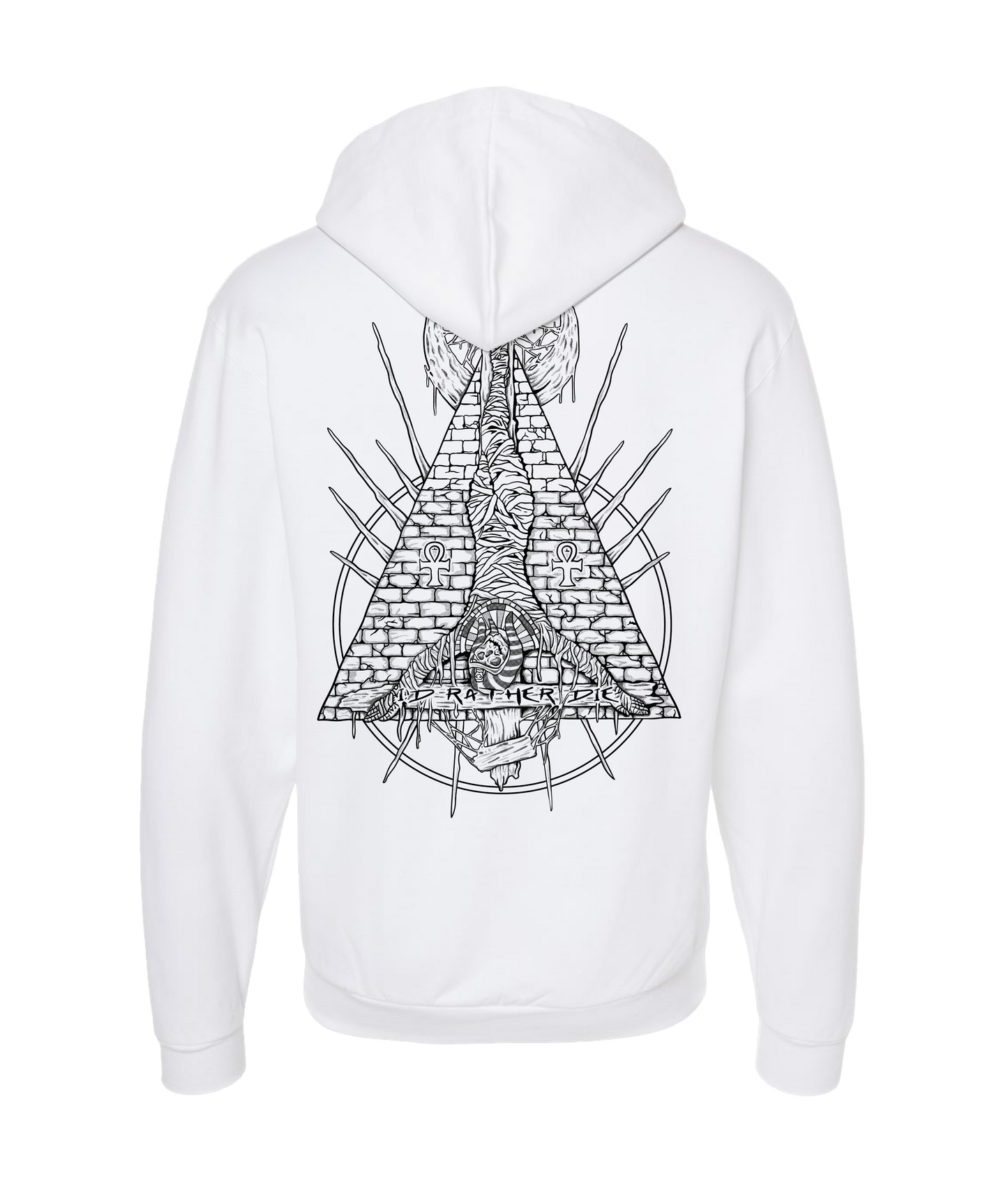 James Davis McAllister - ID RATHER DIE - White Zip Up Hoodie