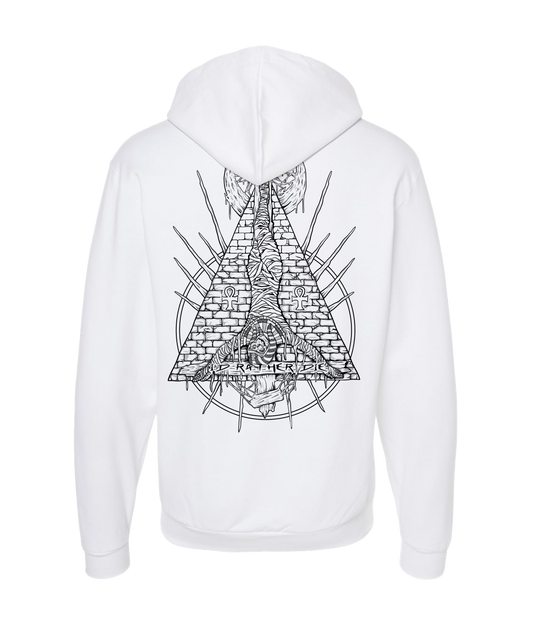 James Davis McAllister - ID RATHER DIE - White Zip Up Hoodie
