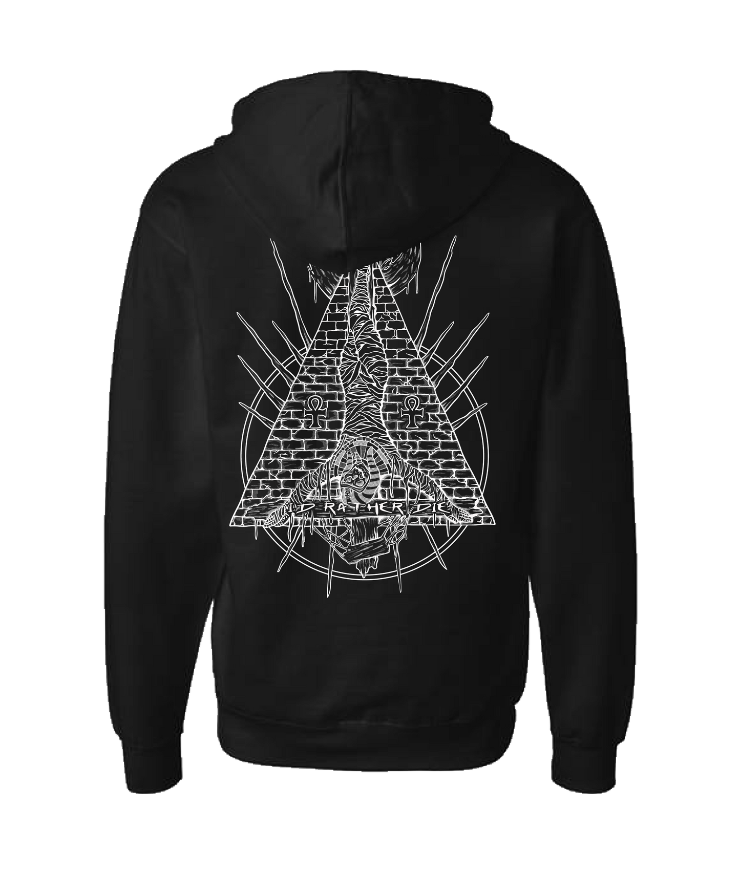 James Davis McAllister - ID RATHER DIE - Black Zip Up Hoodie