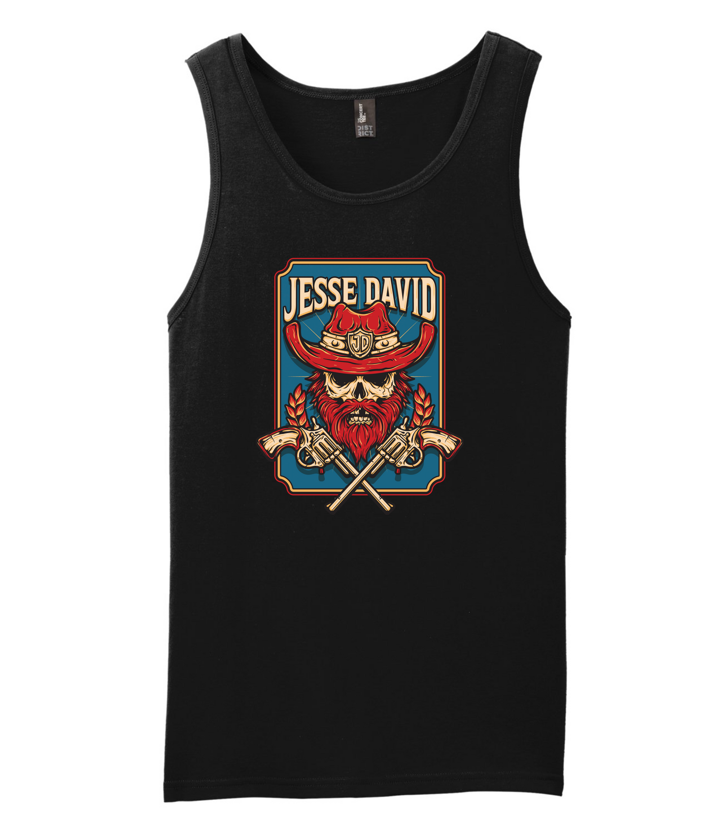 Jesse David - Skull - Black Tank Top