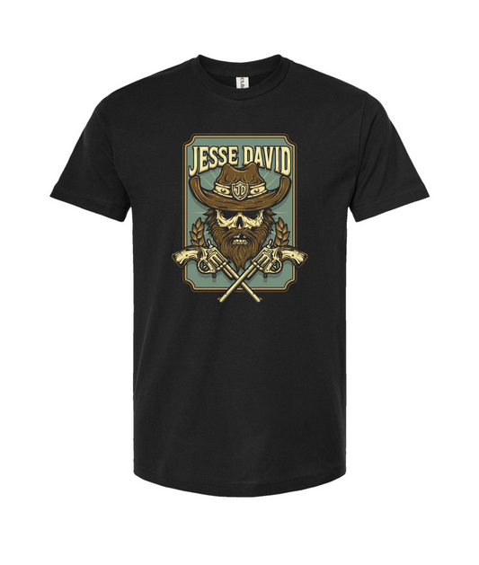 Jesse David - Skull II - Black T-Shirt