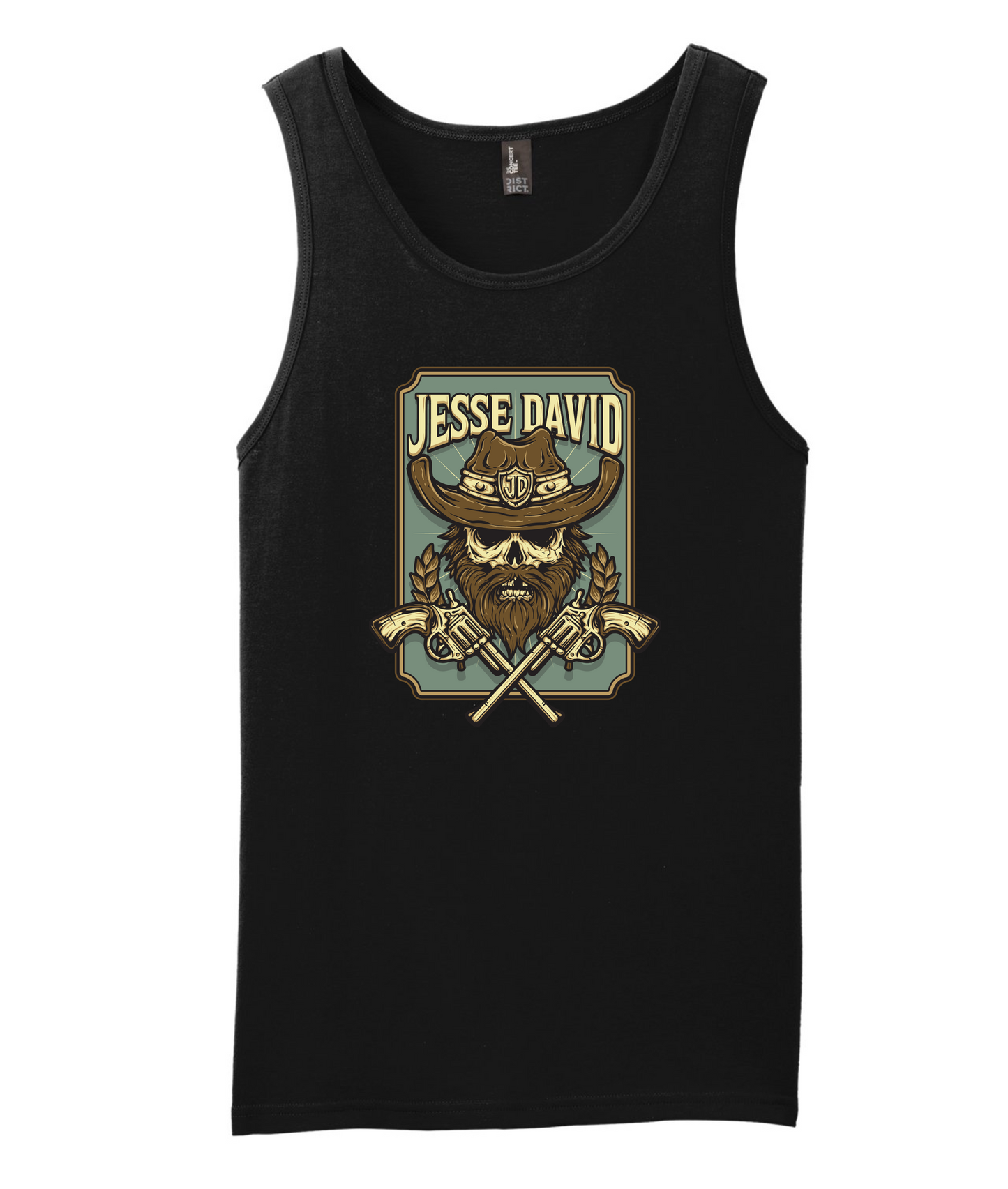 Jesse David - Skull II - Black Tank Top