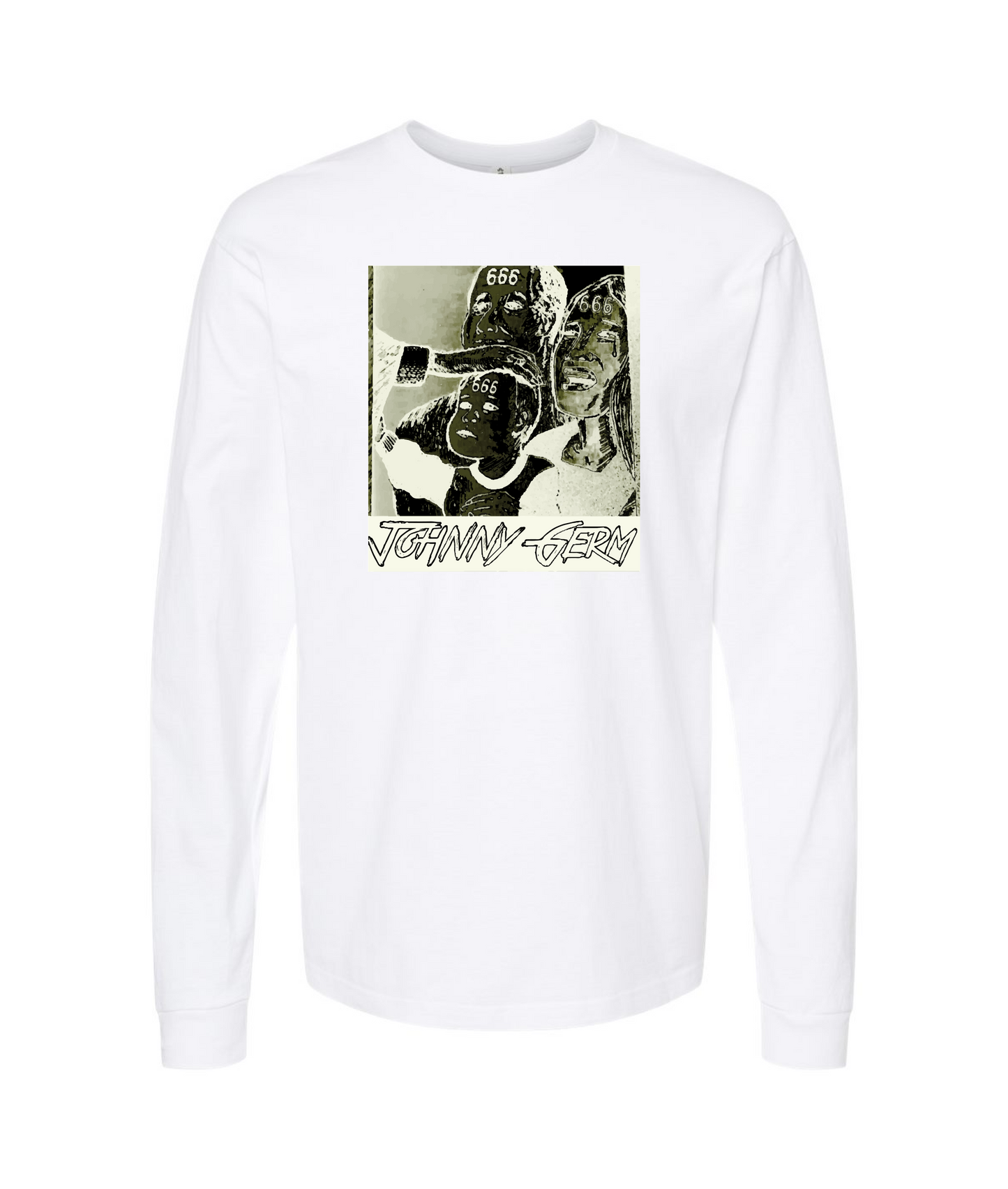 Johnny Germ - 666 - White Long Sleeve T