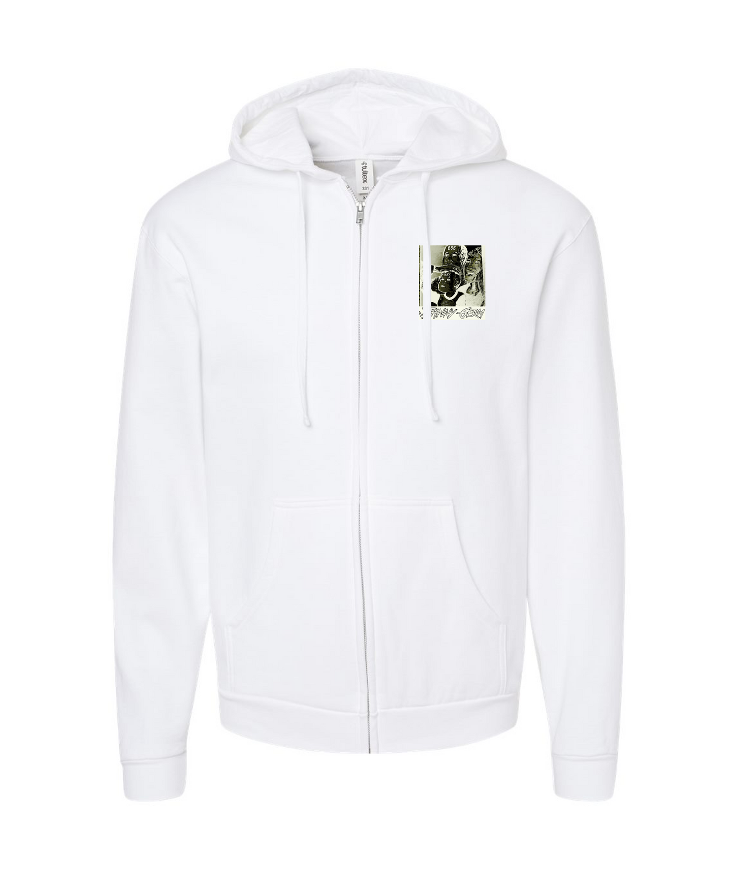 Johnny Germ - 666 - White Zip Hoodie