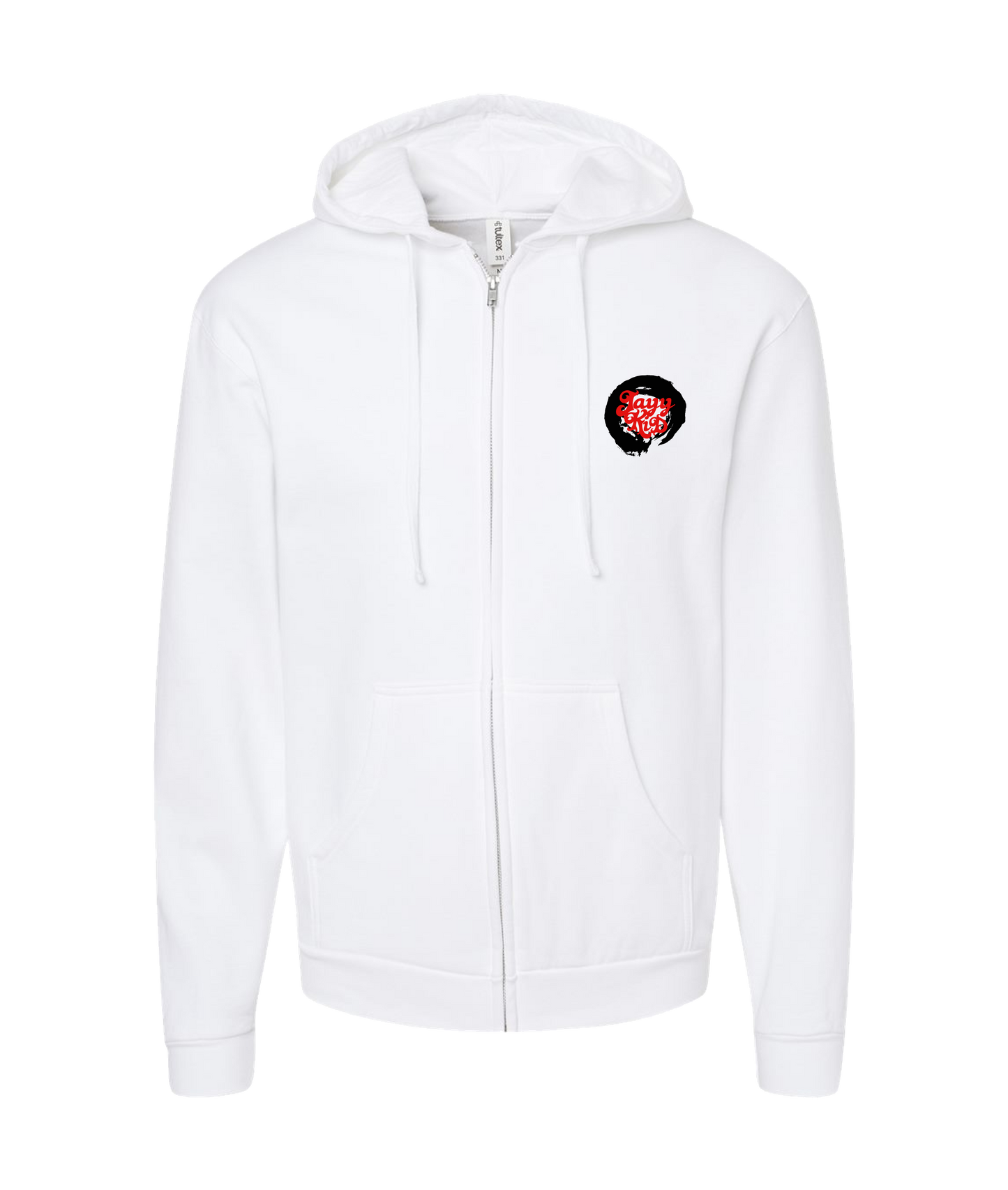 Jayy Kid - LOGO 2 - White Zip Up Hoodie