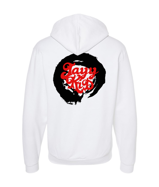 Jayy Kid - LOGO 2 - White Zip Up Hoodie