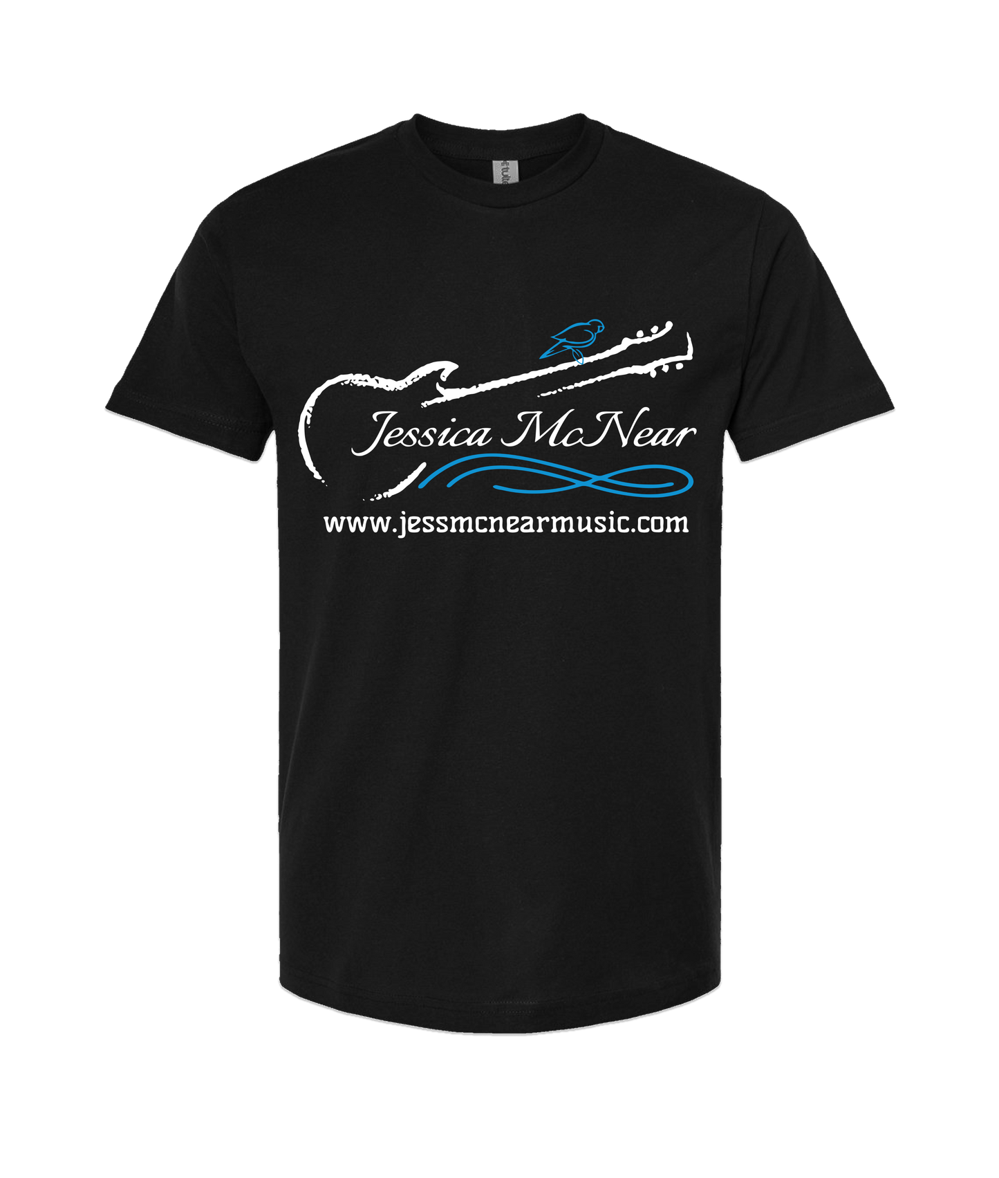 Jessica McNear - GUITAR BIRD - Black T-Shirt