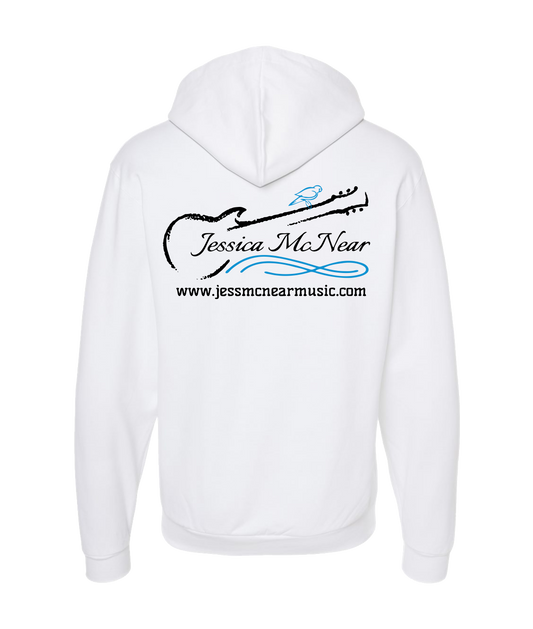 Jessica McNear - GUITAR BIRD - White Zip Up Hoodie