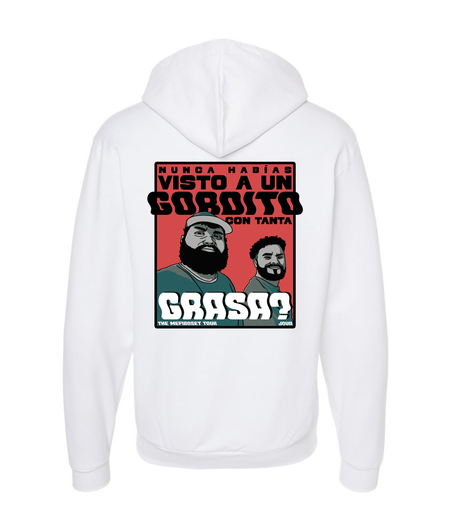 V-JMMTOP - GRASA? - White Zip Up Hoodie