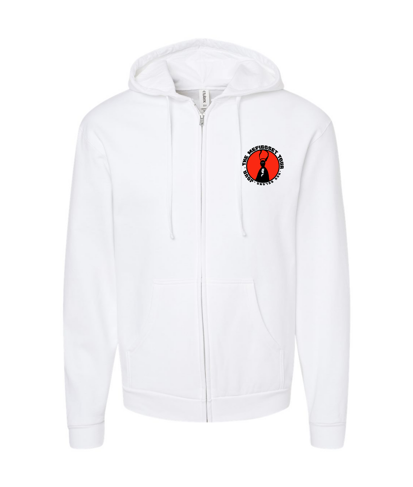 JOVA MUSIC MERCH - GRASA? - White Zip Up Hoodie