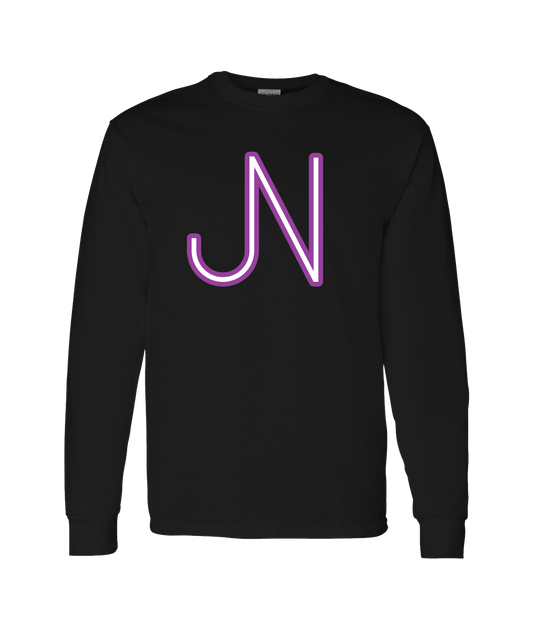 James Neary Music - JN (purple) - Black Long Sleeve T