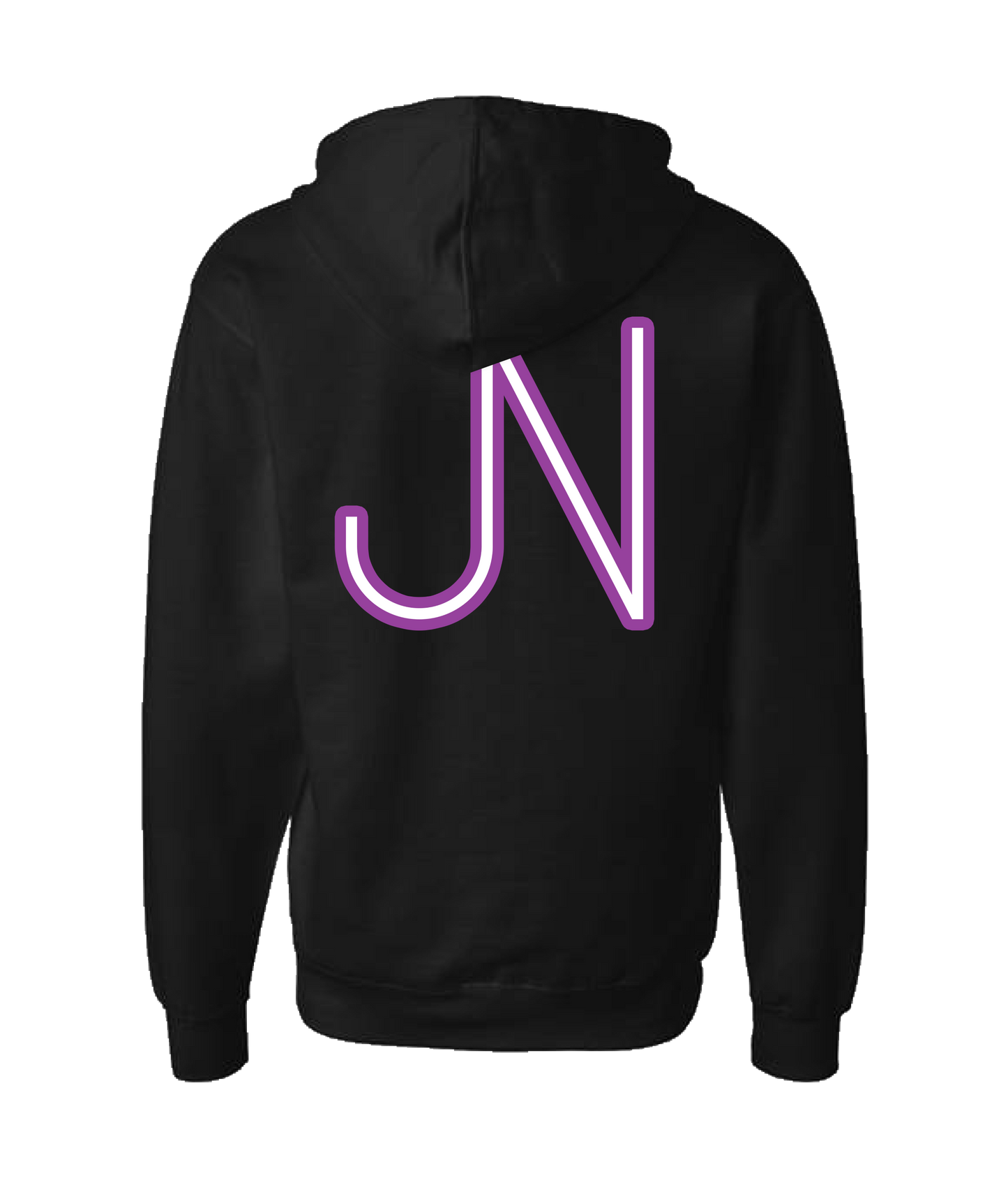 James Neary Music - JN (purple) - Black Zip Up Hoodie