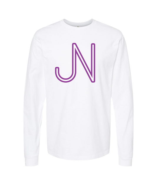 James Neary Music - JN (purple) - White Long Sleeve T
