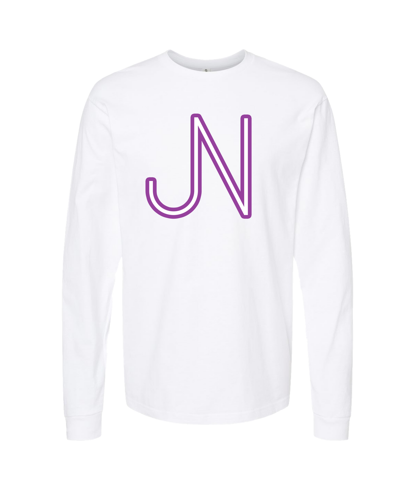 James Neary Music - JN (purple) - White Long Sleeve T