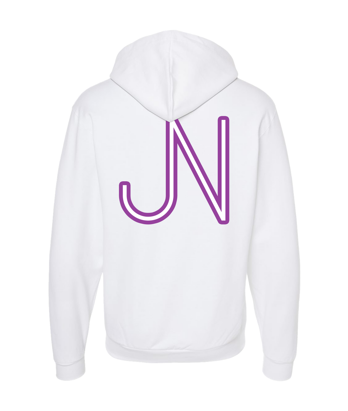 James Neary Music - JN (purple) - White Zip Up Hoodie
