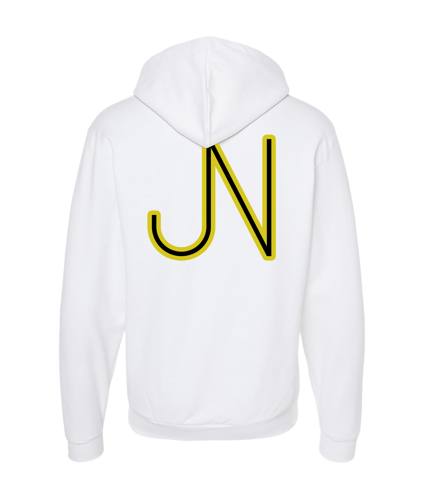 James Neary Music - JN (Yellow) - White Zip Up Hoodie