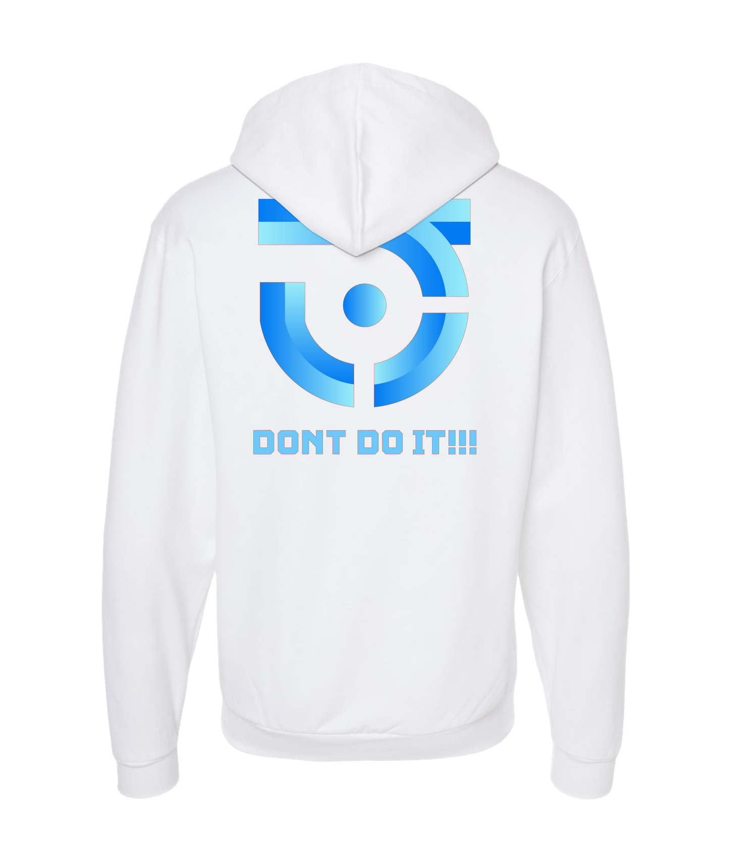 V-JSDDTOP - DON'T DO IT - White Zip Up Hoodie