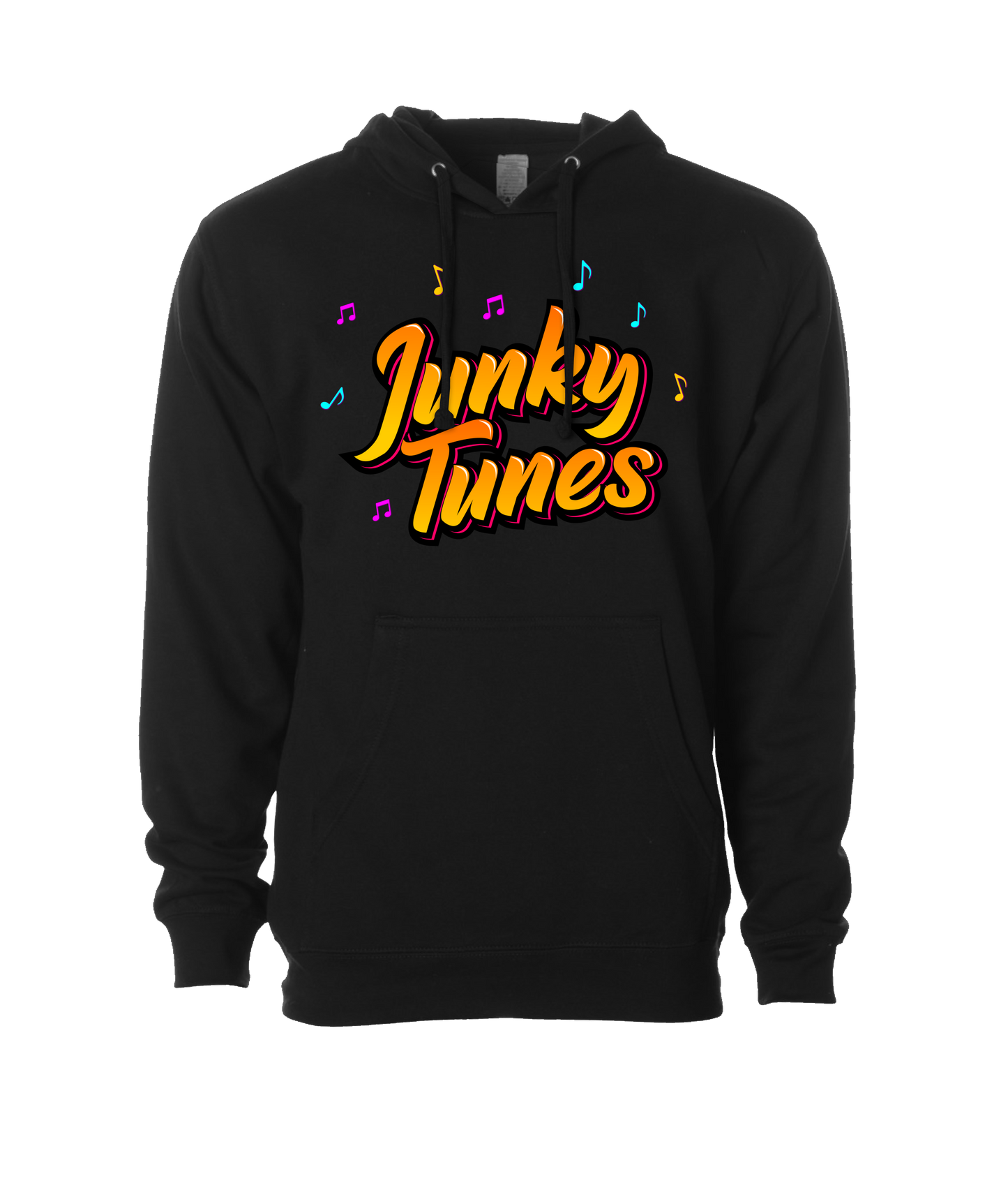 JunkyTunes - Logo Orange - Black Hoodie