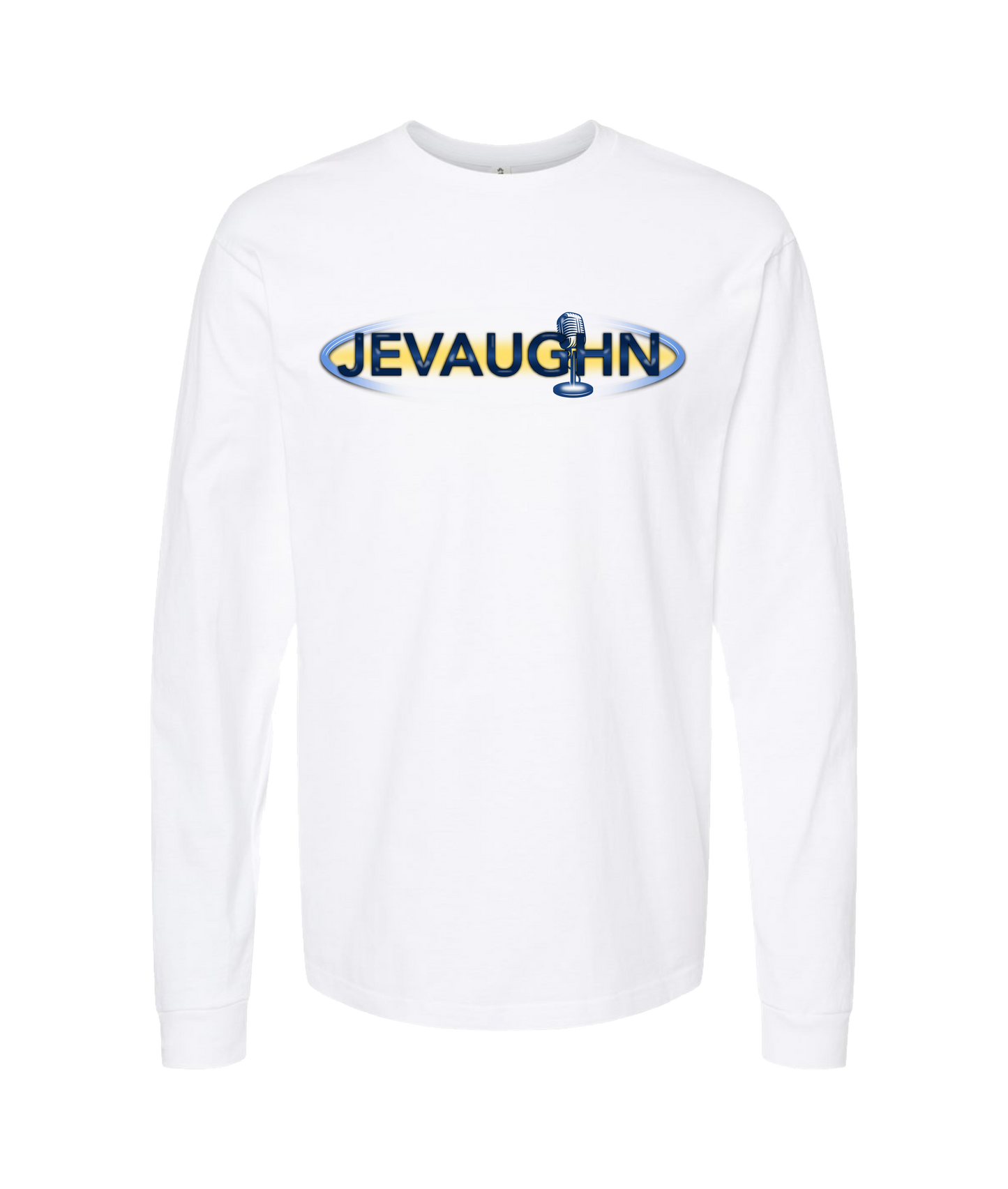 Je Vaughn Show - JEVAUGHN Mic Logo - White Long Sleeve T