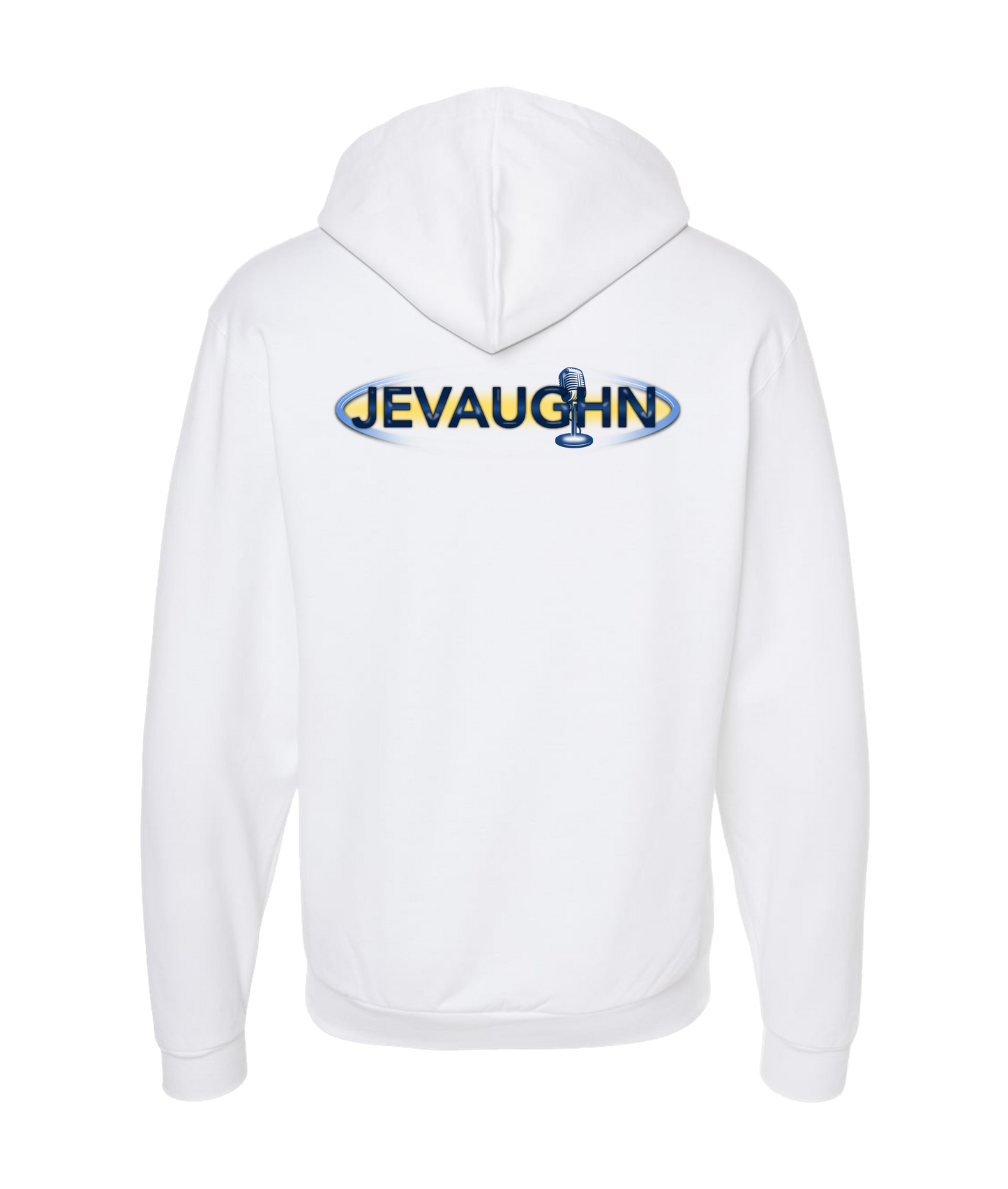Je Vaughn Show - JEVAUGHN Mic Logo - White Zip Up Hoodie