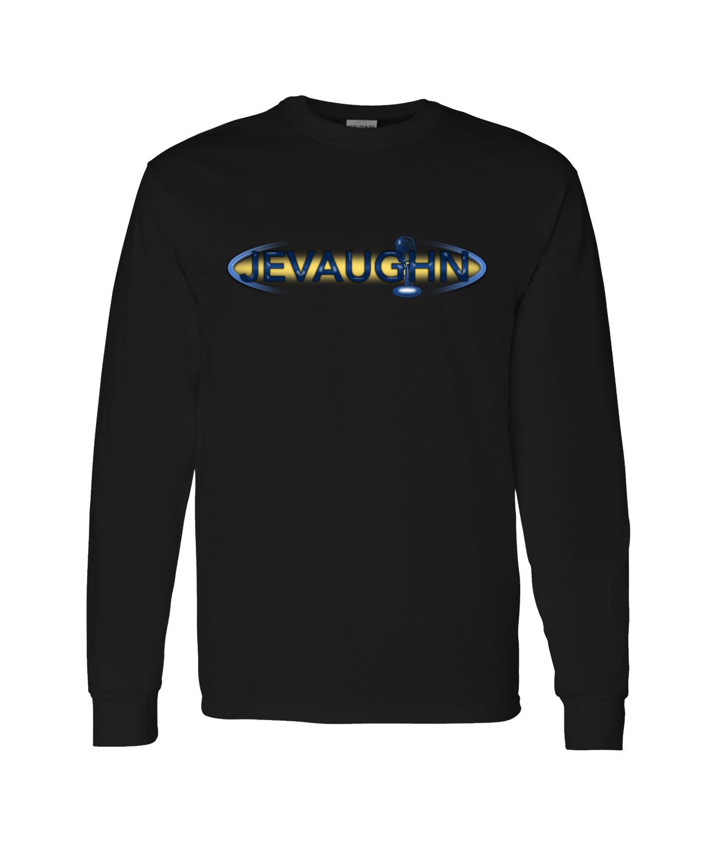 Je Vaughn Show - JEVAUGHN Mic Logo - Black Long Sleeve T