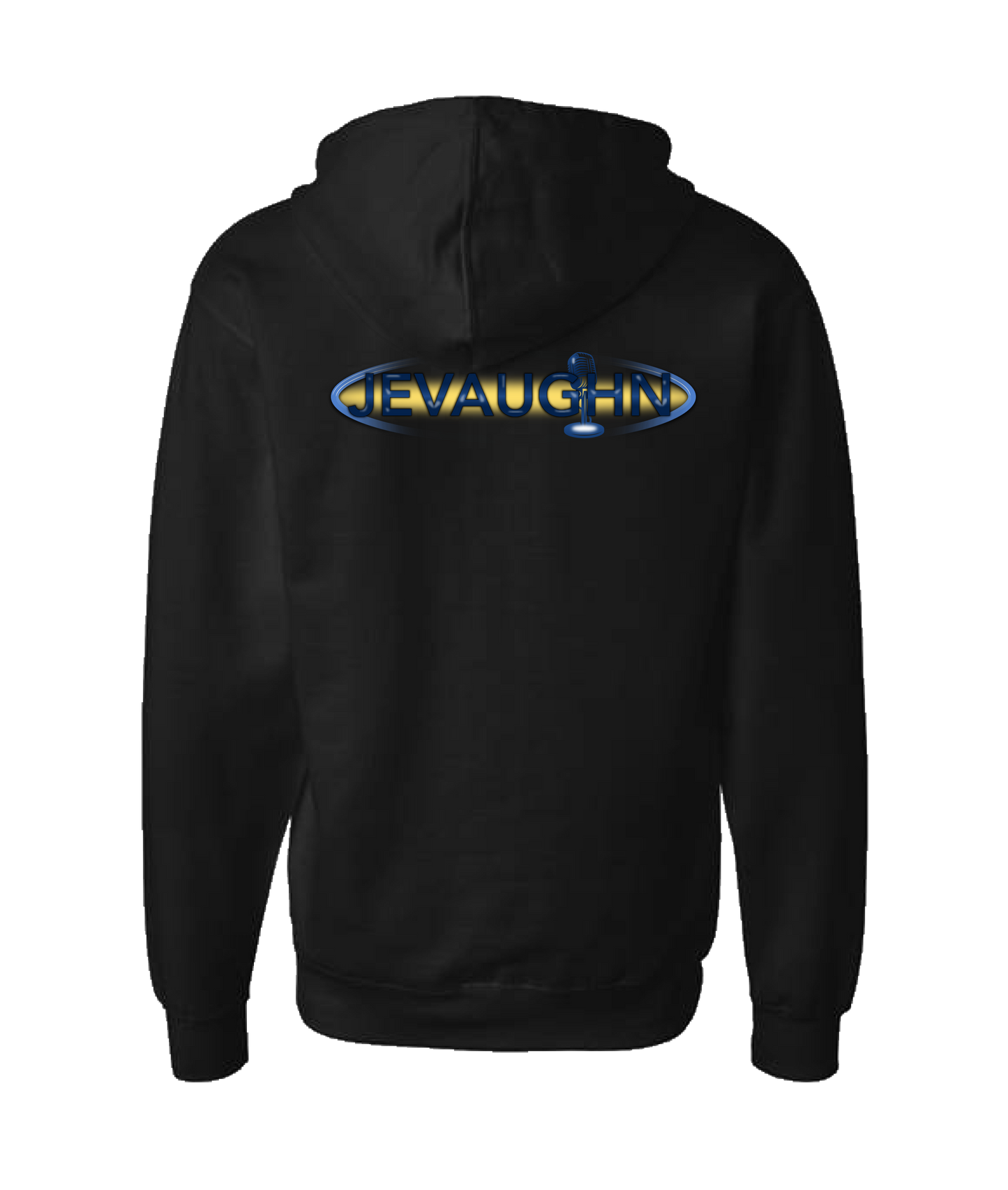 Je Vaughn Show - JEVAUGHN Mic Logo - Black Zip Up Hoodie