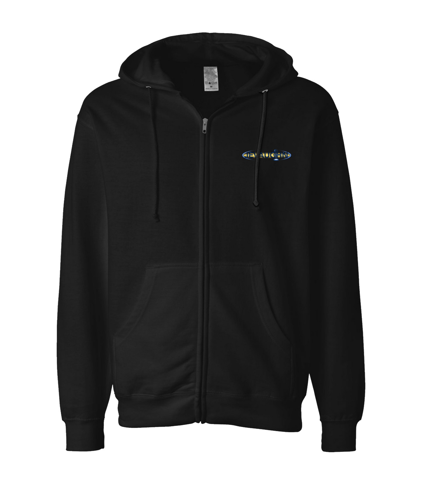 Je Vaughn Show - JEVAUGHN Mic Logo - Black Zip Up Hoodie