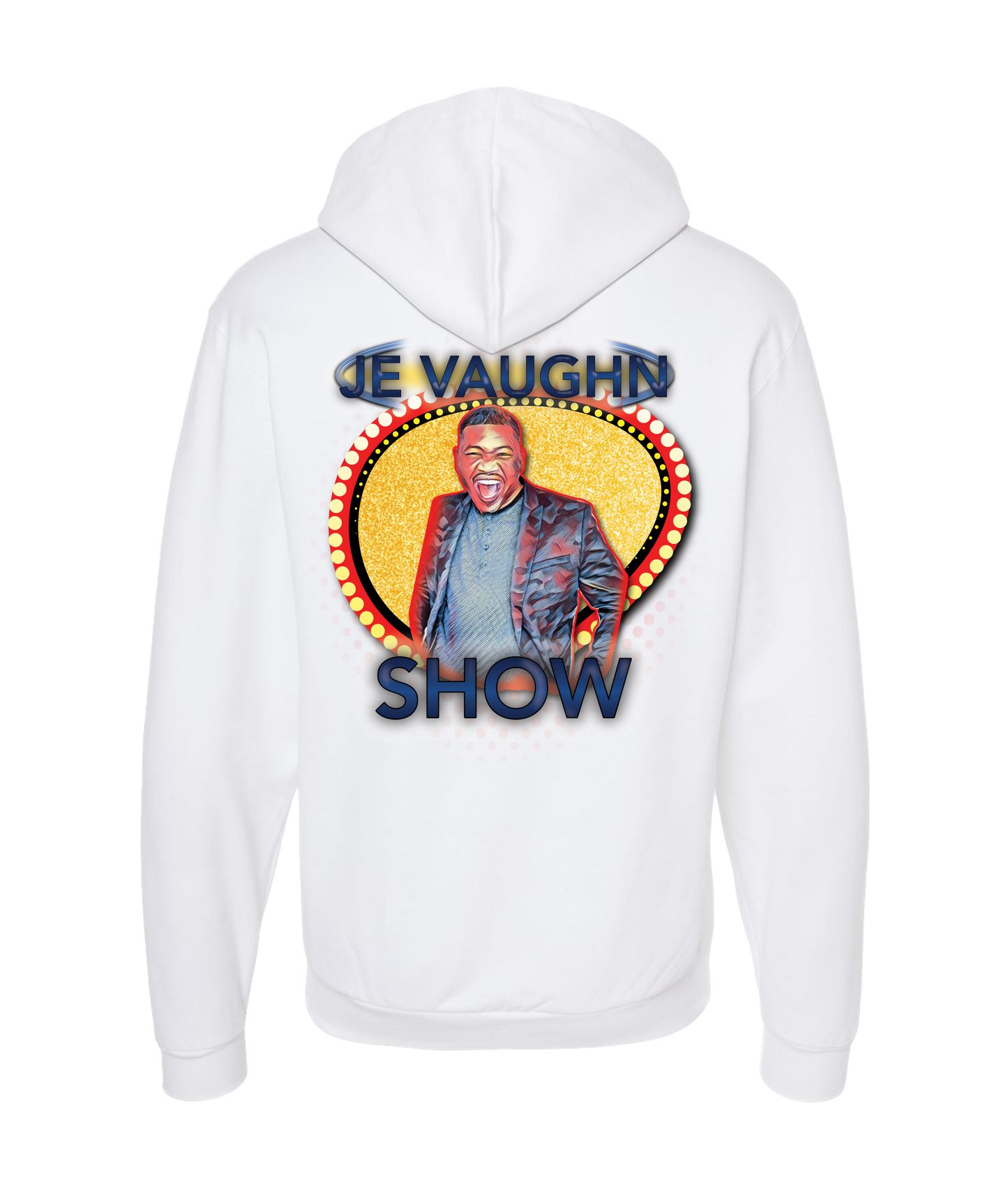 Je Vaughn Show - Smile - White Zip Up Hoodie
