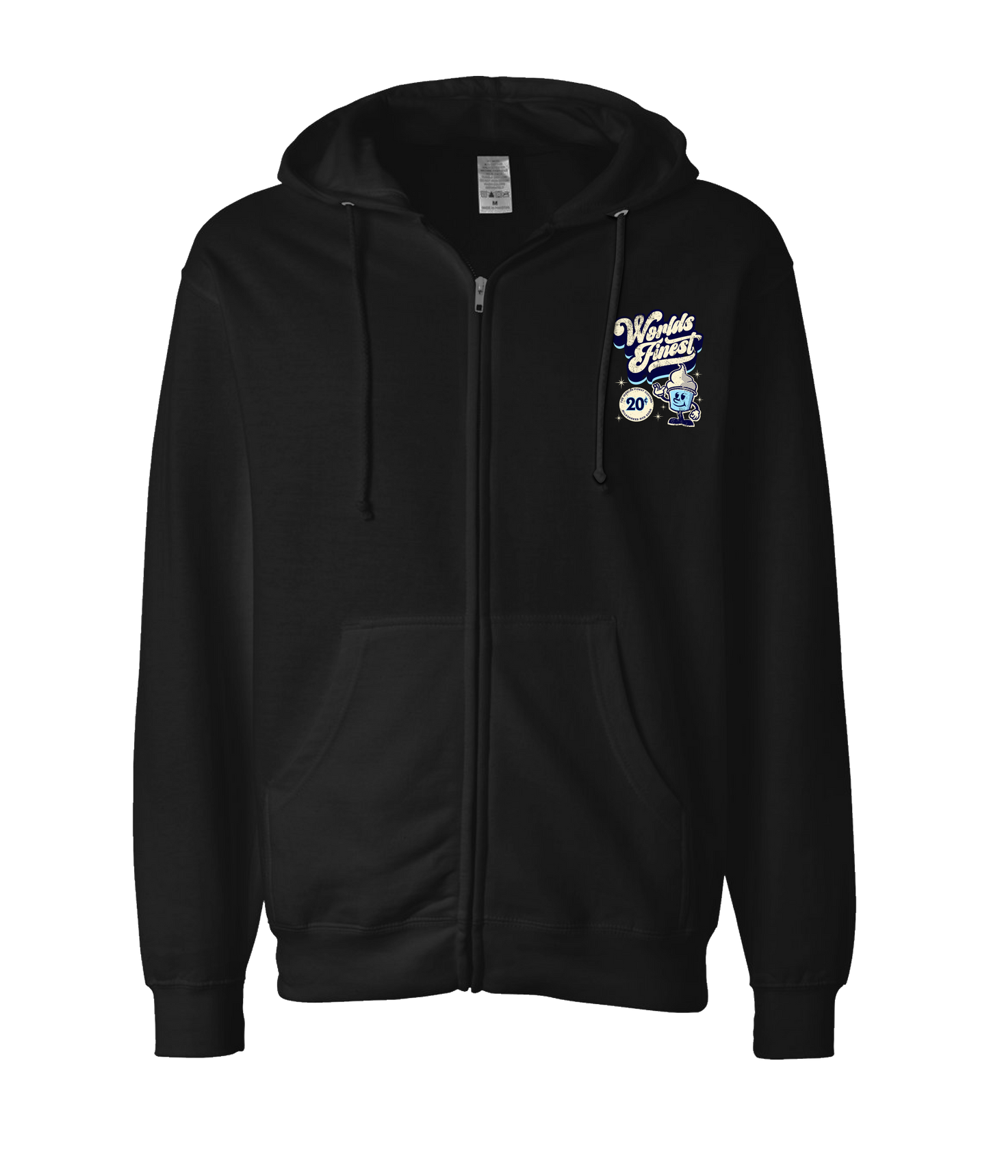 khaotic Threads - Worlds Finest - Black Zip Up Hoodie