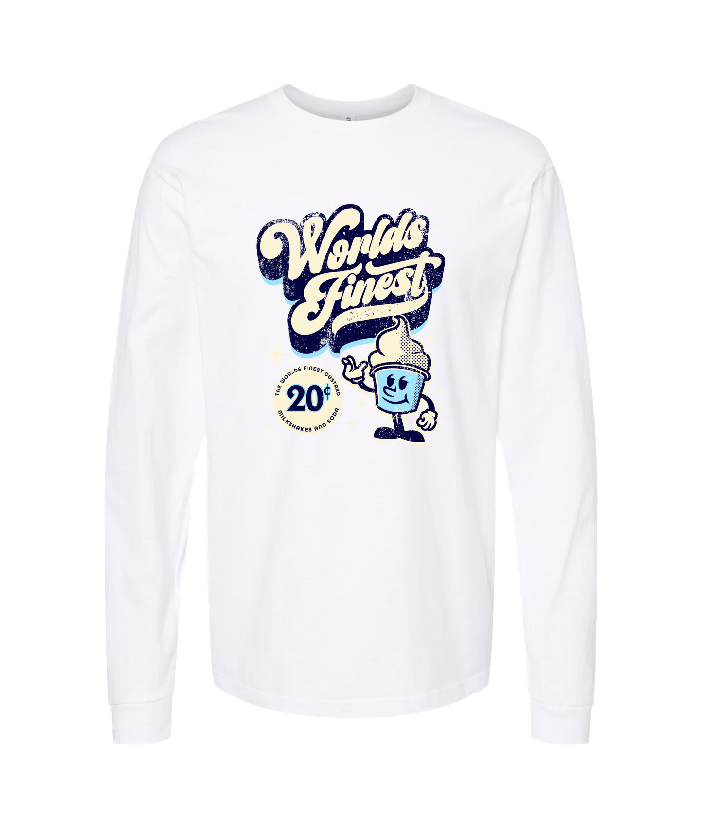 V-KHTTOP - Worlds Finest - White Long Sleeve T