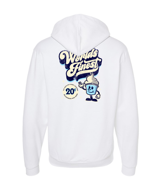 V-KHTTOP - Worlds Finest - White Zip Up Hoodie