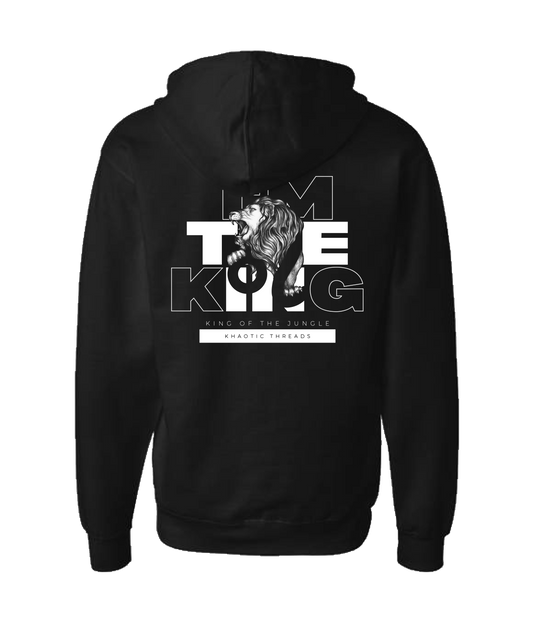 khaotic Threads - I'm The King - Black Zip Up Hoodie
