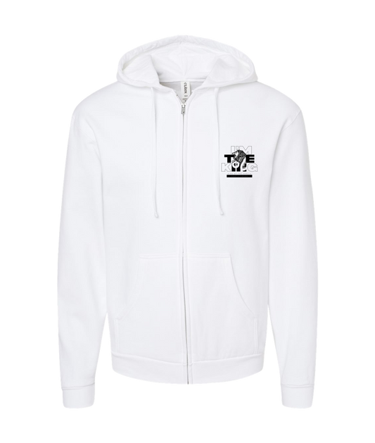 khaotic Threads - I'm The King - White Zip Up Hoodie
