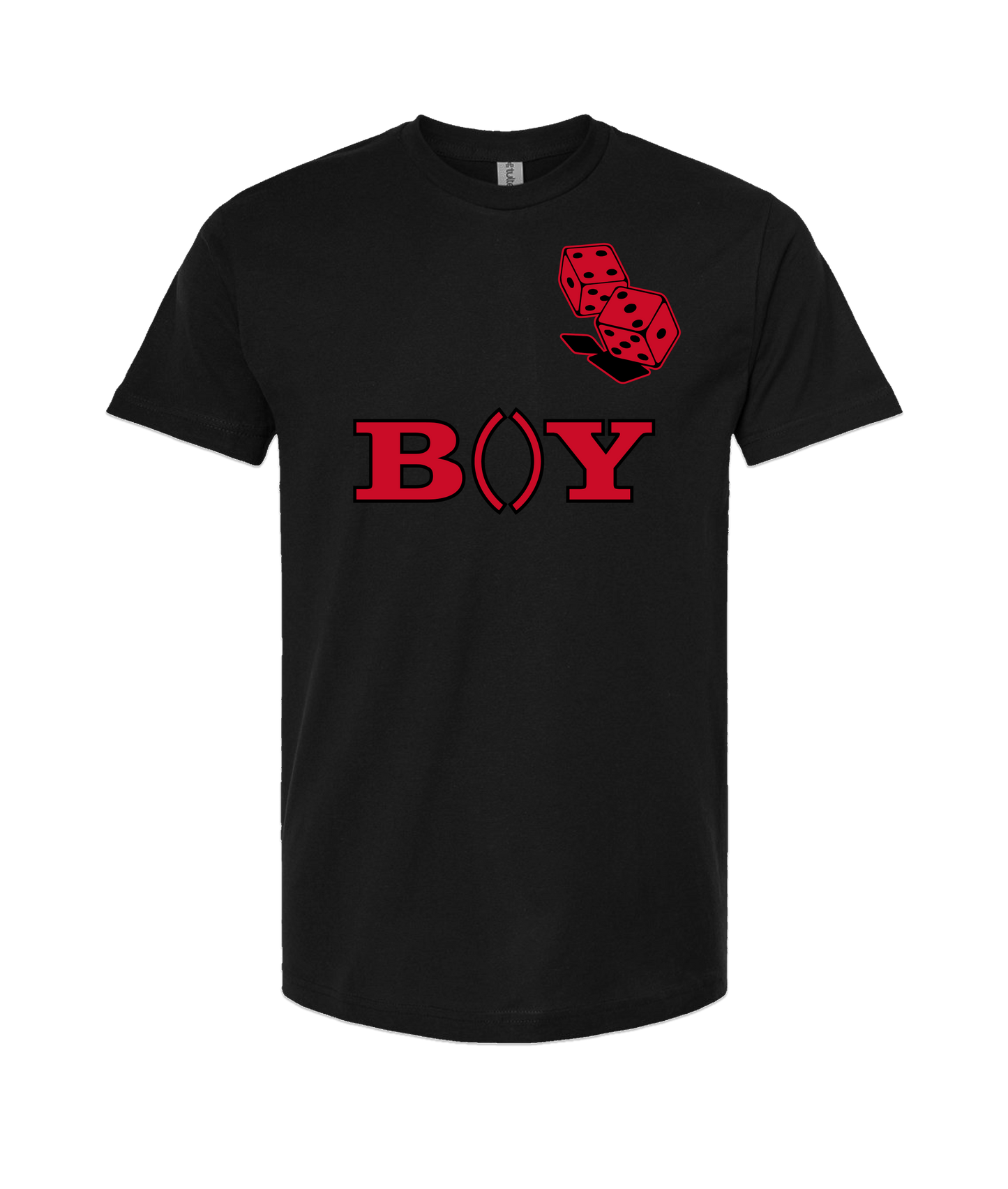 King Julgah - B()Y Dice RED (2 sided) - Black T-Shirt