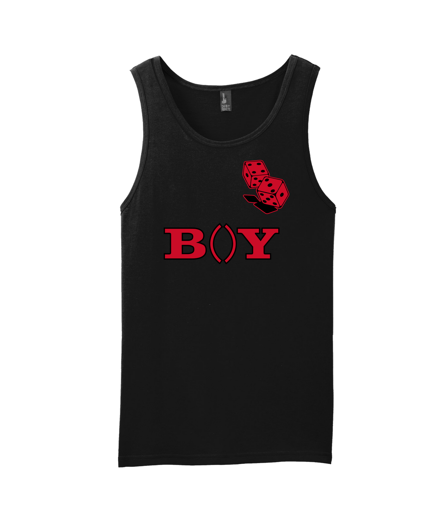 King Julgah - B()Y Dice RED (2 sided) - Black Tank Top