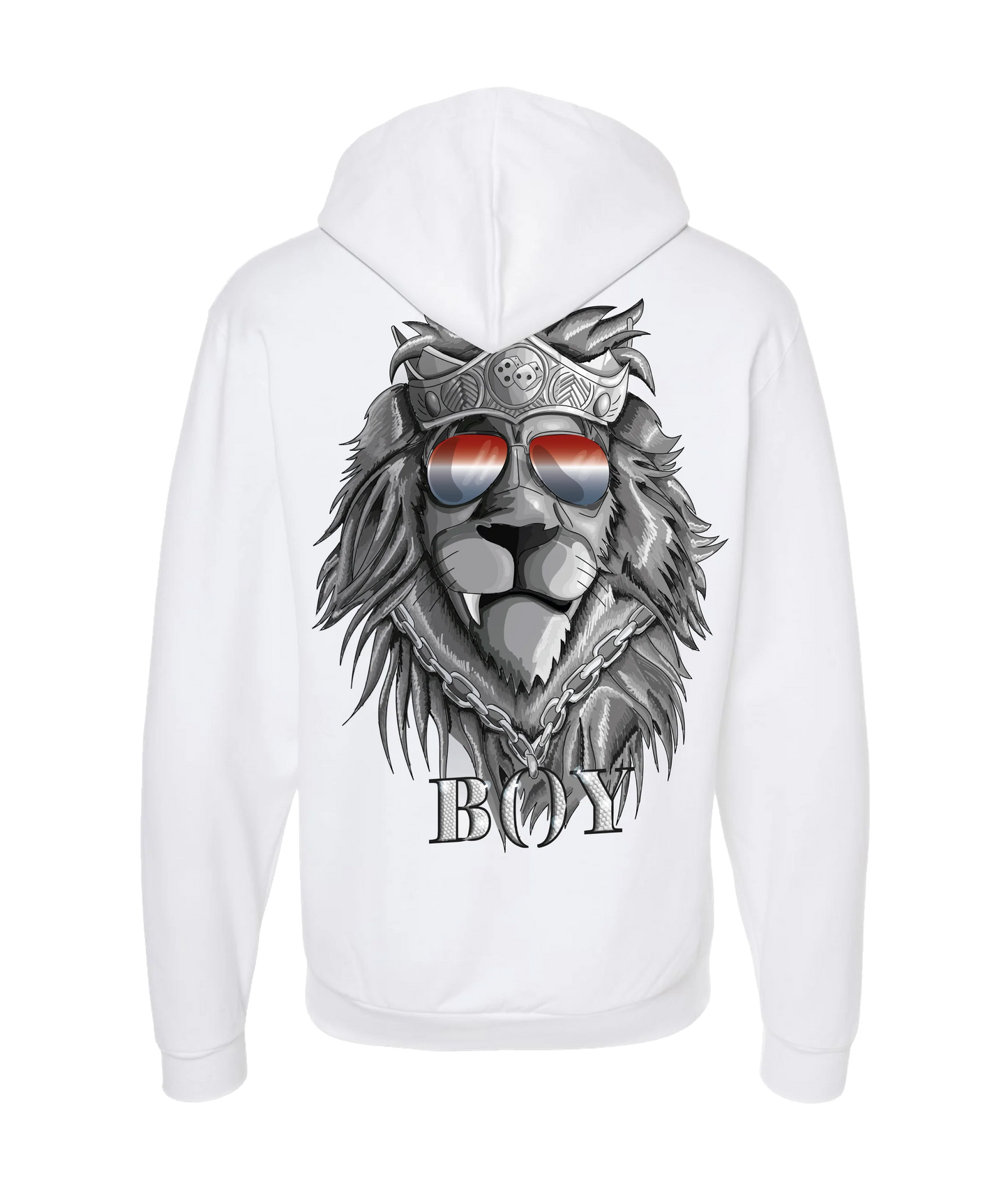 King Julgah - Lion - White Zip Up Hoodie