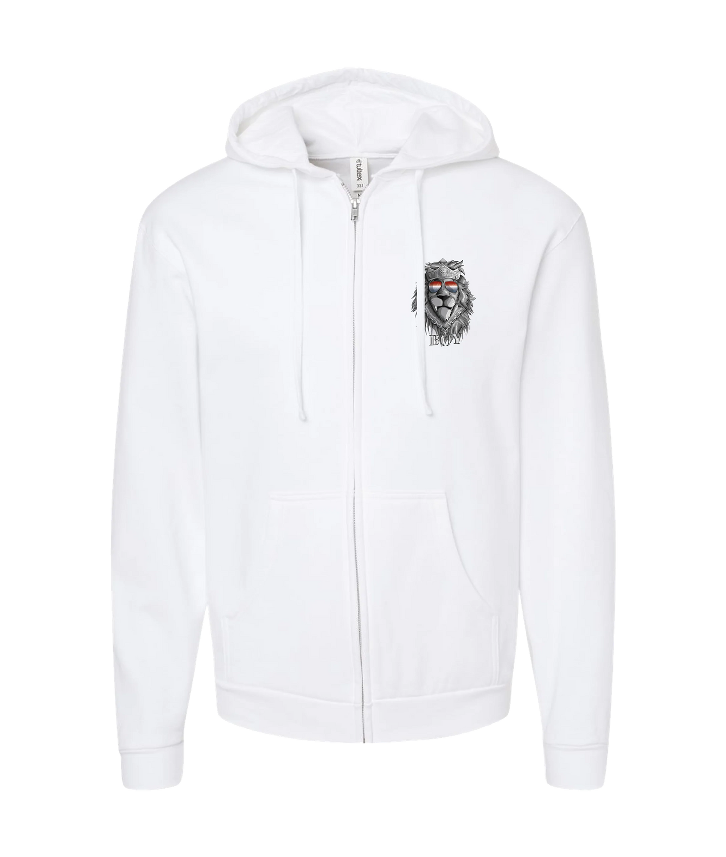 King Julgah - Lion - White Zip Up Hoodie