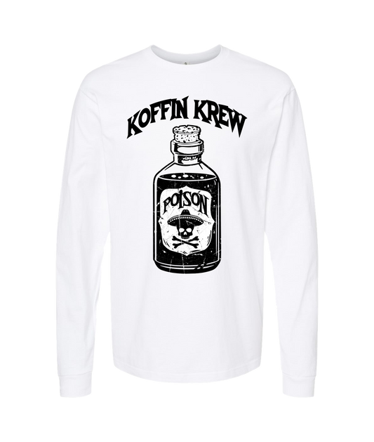 Koffin Krew Apparel - Pick Your Poison - White Long Sleeve T
