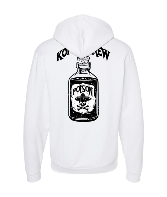 Koffin Krew Apparel - Pick Your Poison - White Zip Up Hoodie