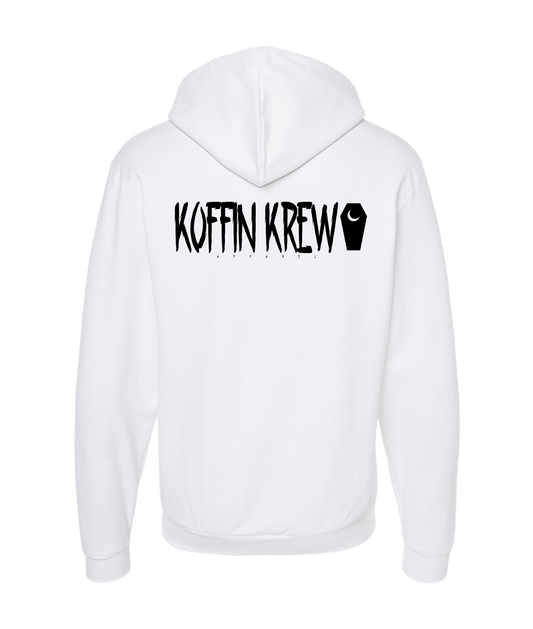 Koffin Krew Apparel - Koffin Krew - White Zip Up Hoodie