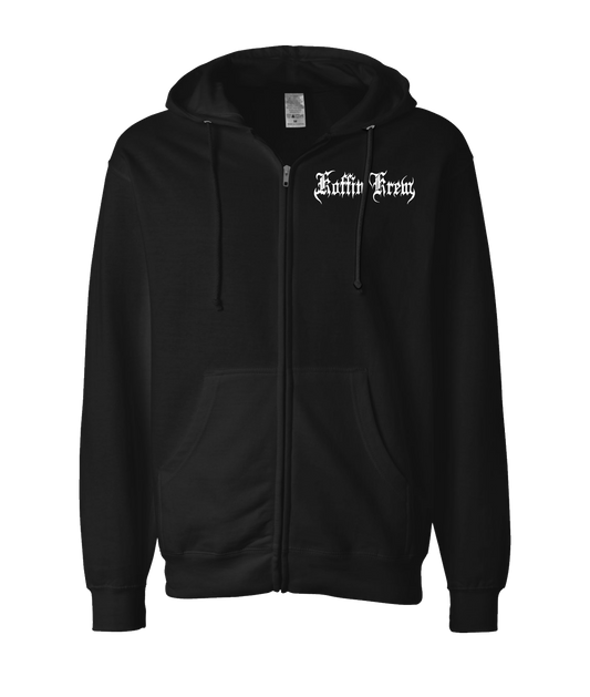 Koffin Krew Apparel - Logo - Black Zip Up Hoodie