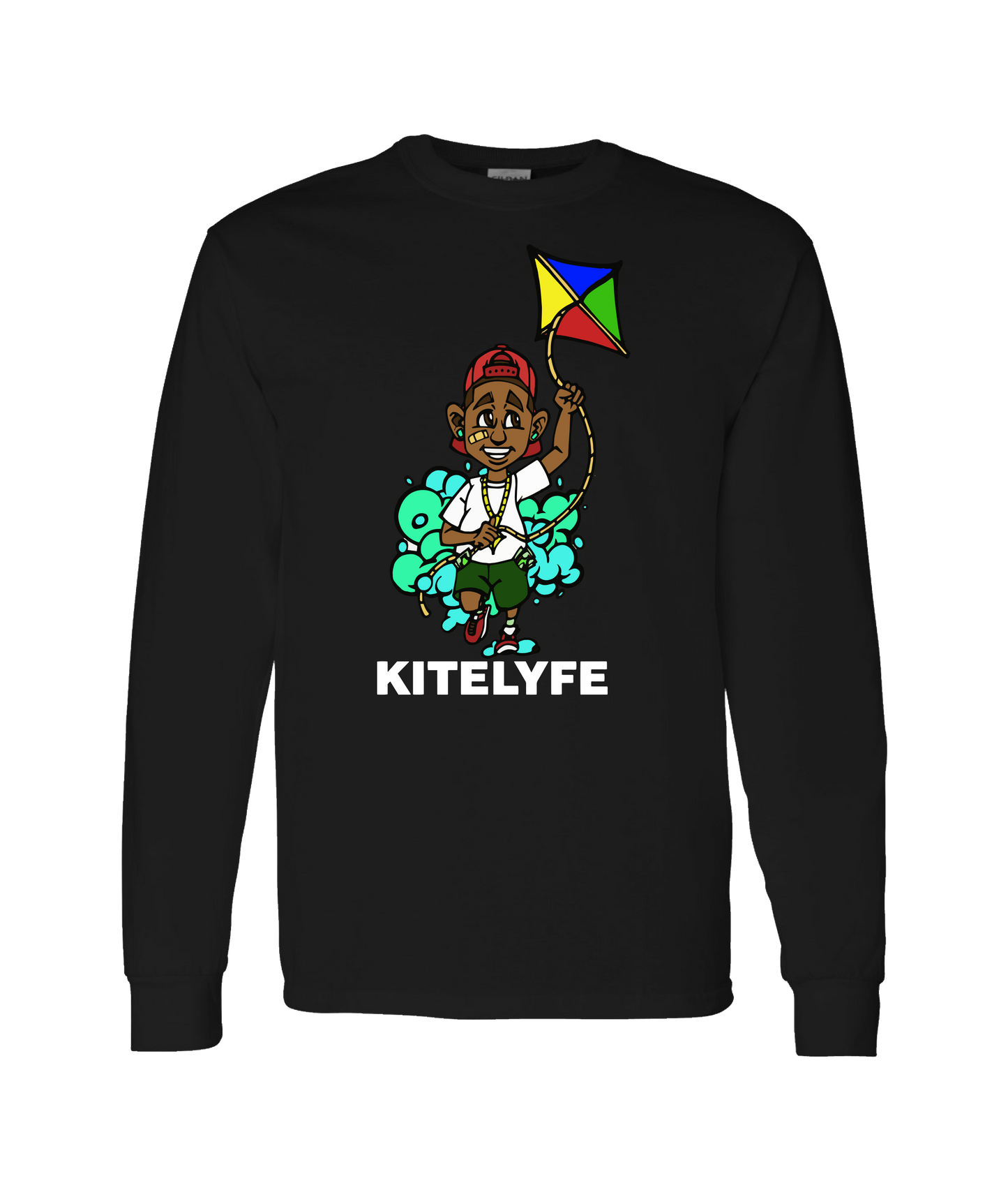 V-KLYFTOP - KITE - Black Long Sleeve T