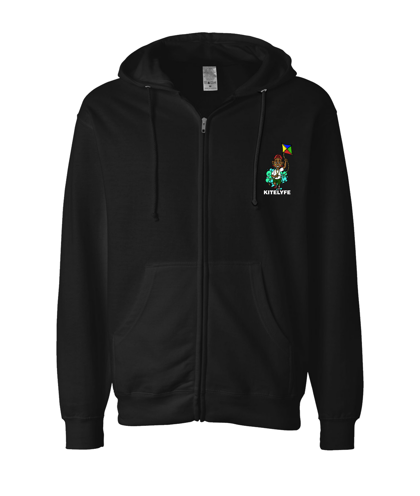 Kitelyfe - KITE - Black Zip Up Hoodie