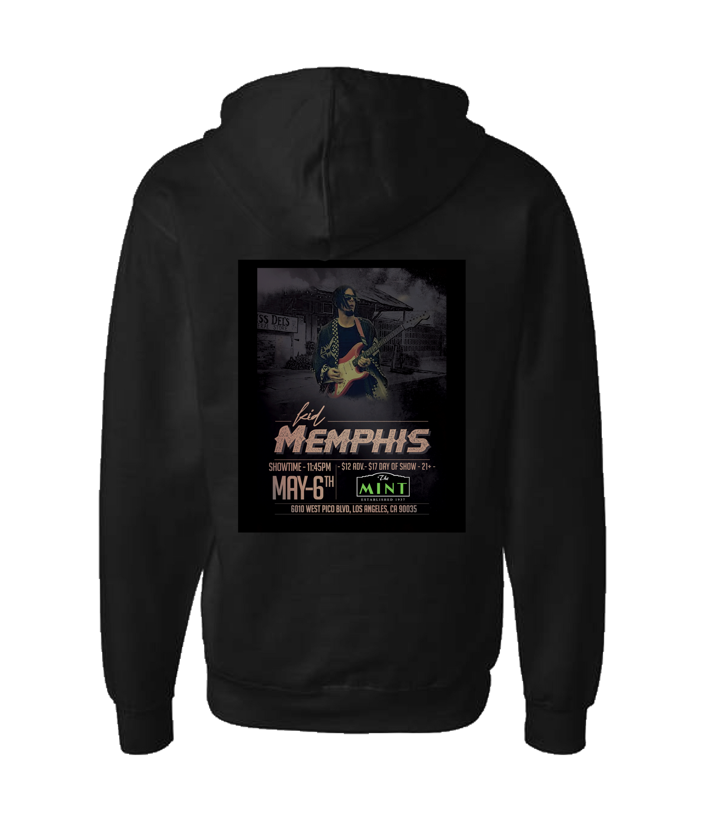 Kid Memphis - DESIGN 1 - Black Zip Up Hoodie