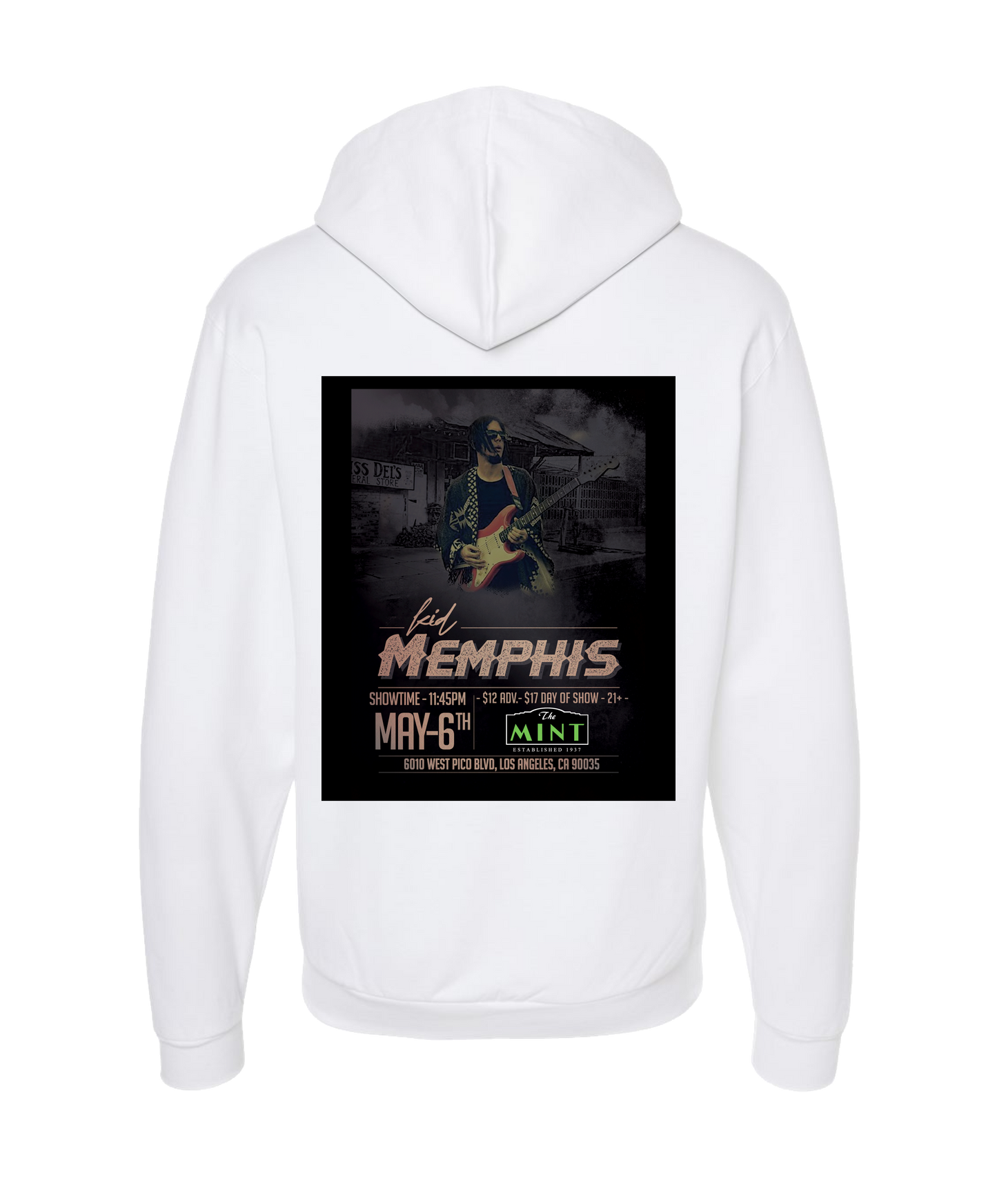 V-KMTOP - DESIGN 1 - White Zip Up Hoodie