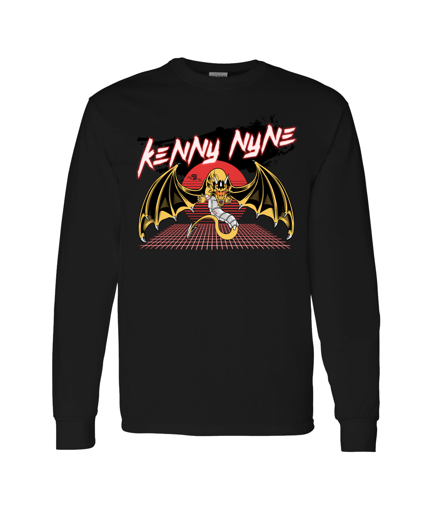 Kenny Nyne - Cyberdragon - Black Long Sleeve T