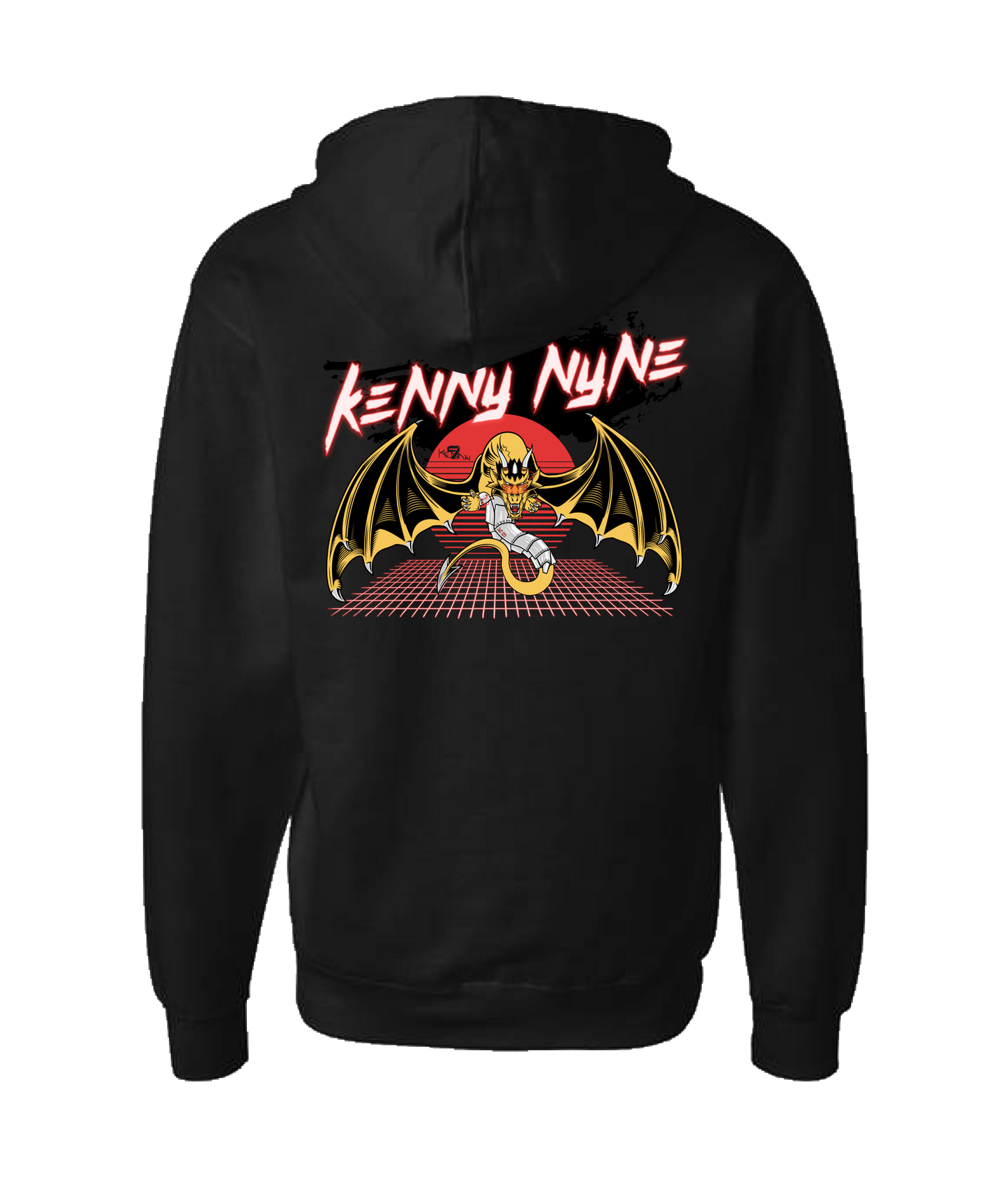 Kenny Nyne - Cyberdragon - Black Zip Up Hoodie
