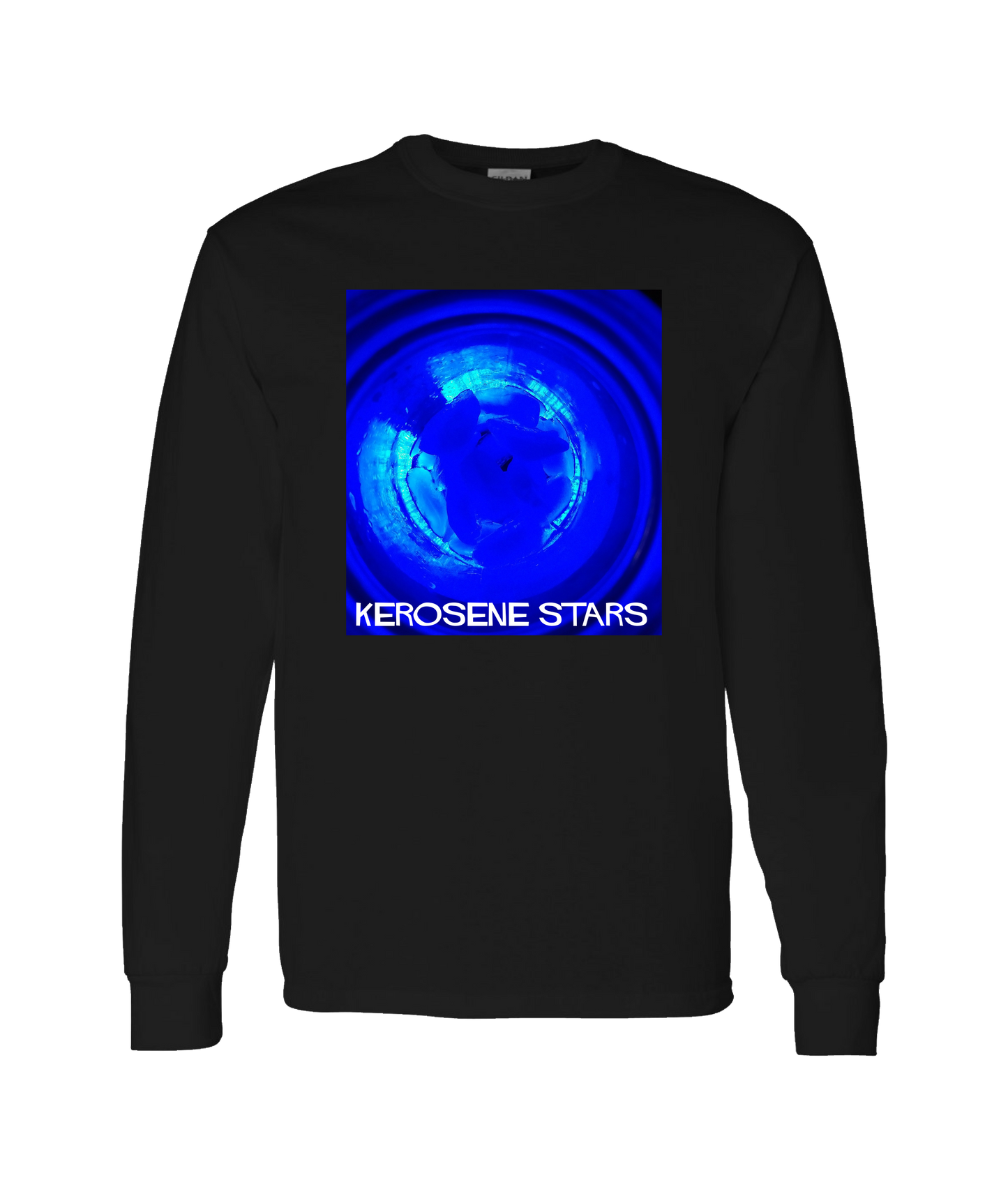 Kerosene Stars - Blue - Black Long Sleeve T