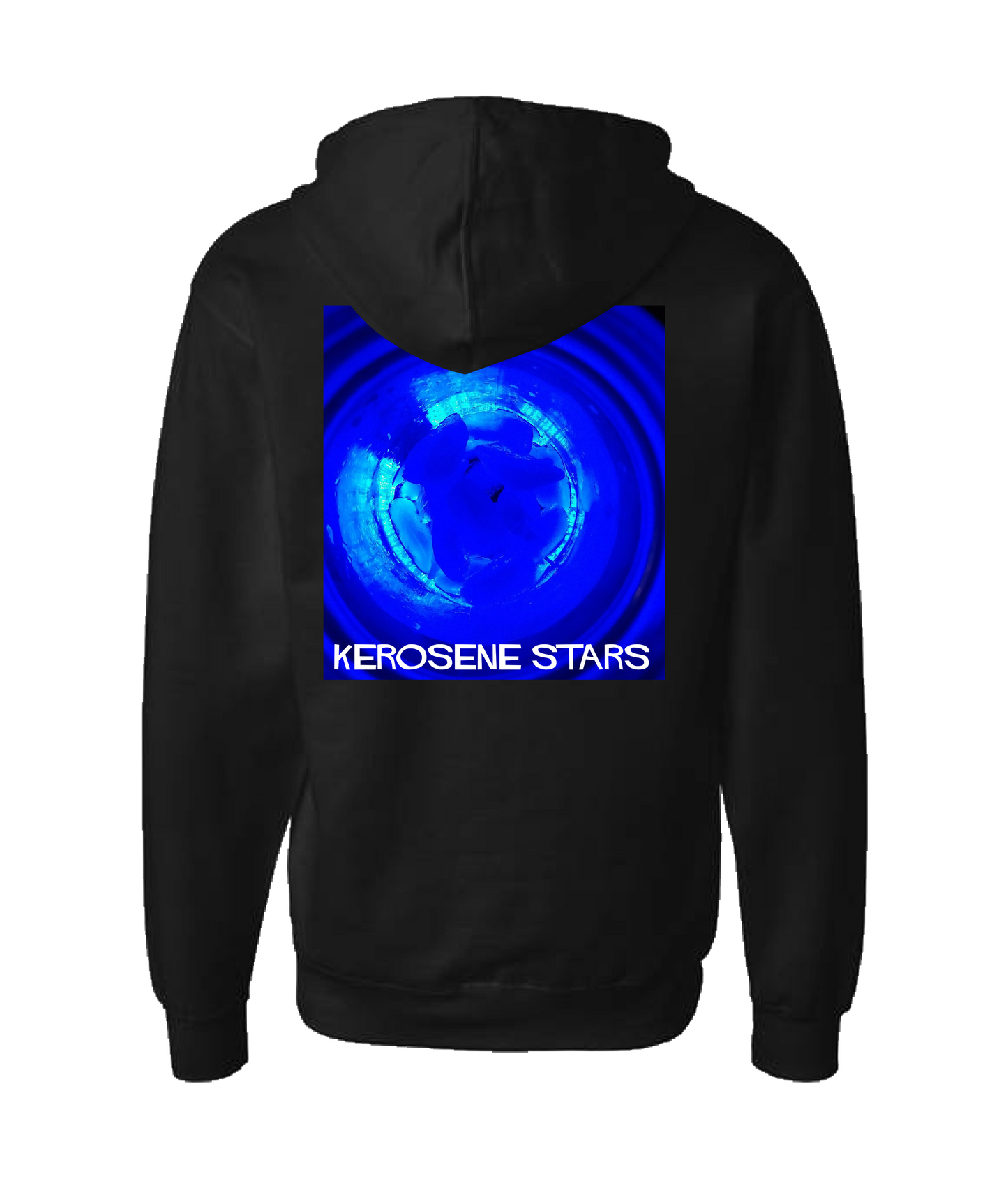 Kerosene Stars - Blue - Black Zip Up Hoodie